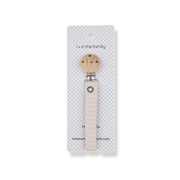 1+ in the family Aina Pacifier Clip – Nude