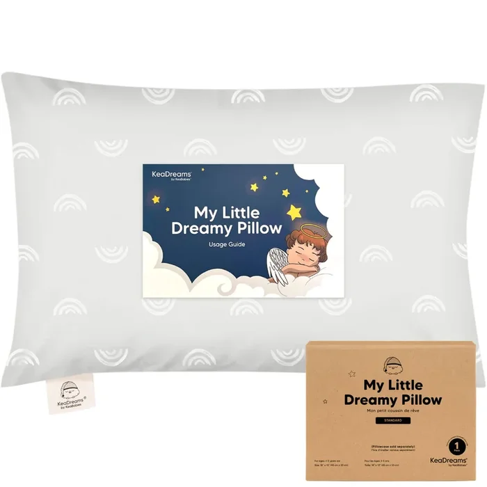 1-Pack Toddler Pillow Without Pillowcase (Gray Rainbow)