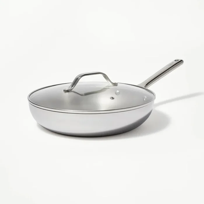 12″ Stainless Steel Frypan with Cover (See Description)
