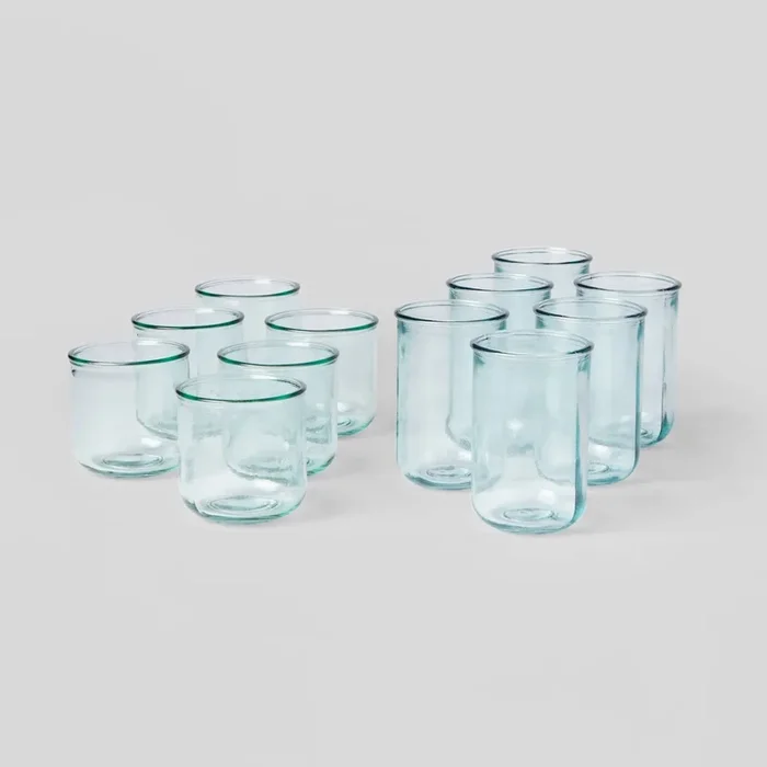 12pc Glass Potomac Double Old-Fashioned Assorted Tumbler Set (See Description)