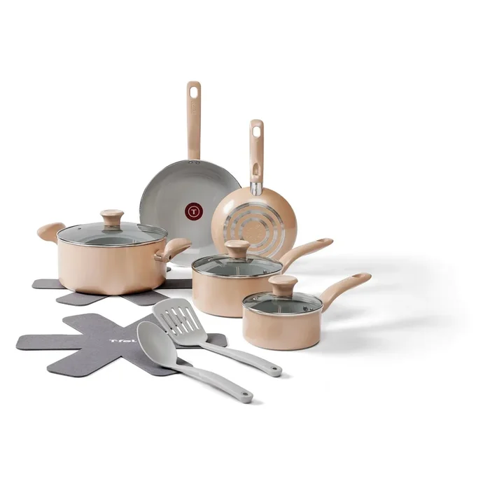 12pc Nonstick Ceramic Cookware Set – Beige