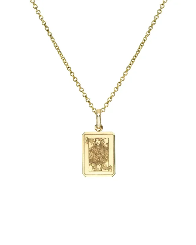 14k Gold Queen Of Hearts Necklace