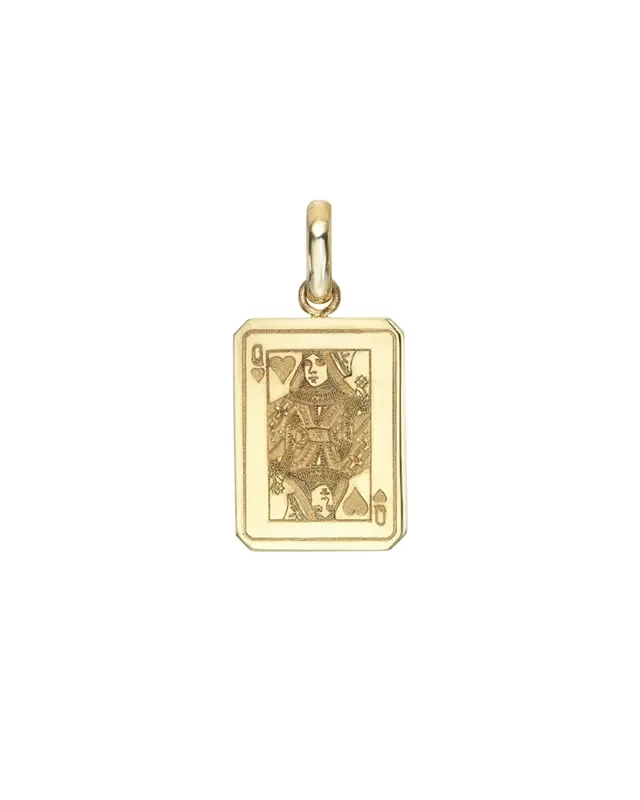 14k Gold Queen Of Hearts Pendant