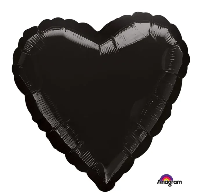 17 ” Black Heart Balloon