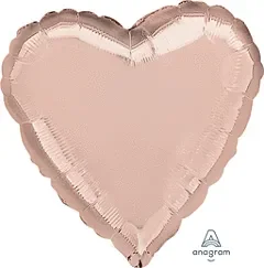 18 ” Rose Gold Heart Shaped Mylar Balloon for Valentine’s Day & Parties