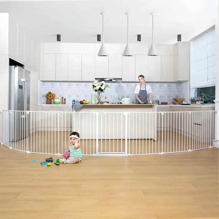198″ Baby Gate Extra Wide Gate White