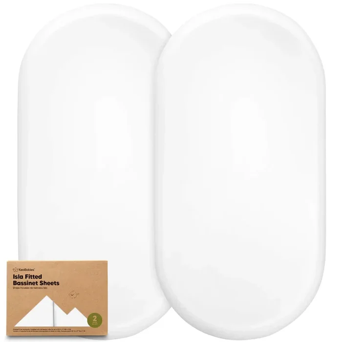 2 – Pack KeaBabies Isla Fitted Bassinet Sheets