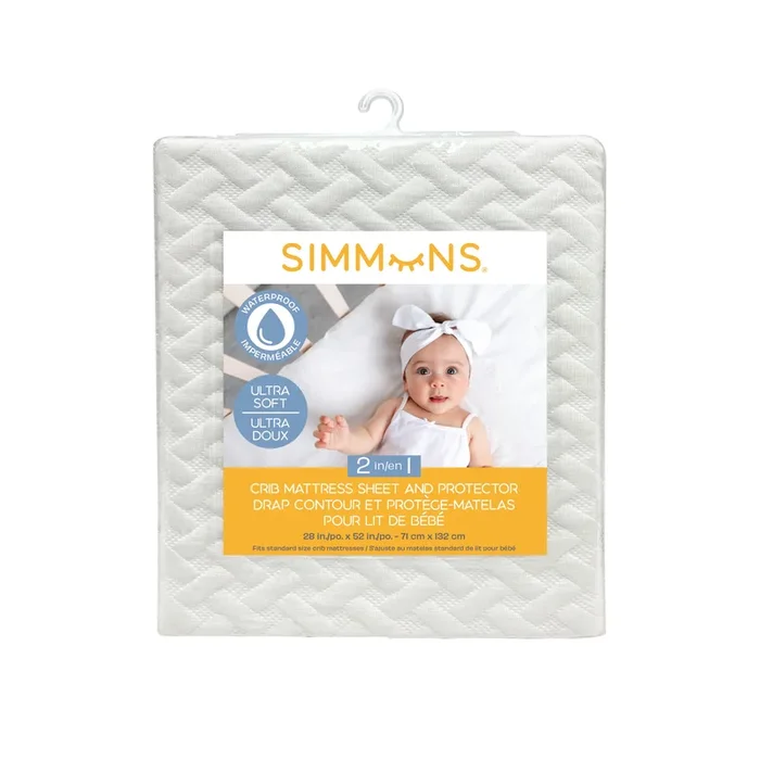 2-in-1 Crib Mattress Sheet and Protector