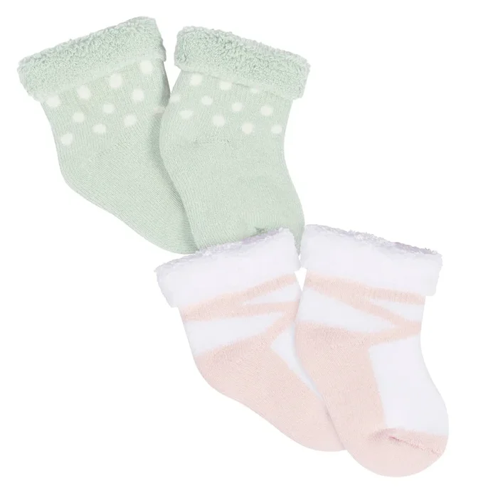 2-Pack Baby Girls She Sells Sea Shells Terry Socks