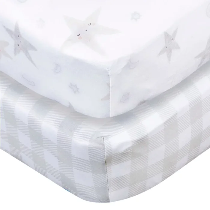 2-Pack Neutral Celestial Stretchy Crib Sheets