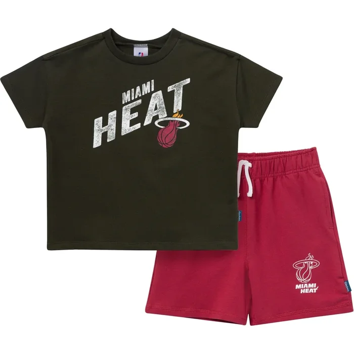 2-Piece Infant & Toddler Boys Miami Heat T-Shirt & Shorts Set