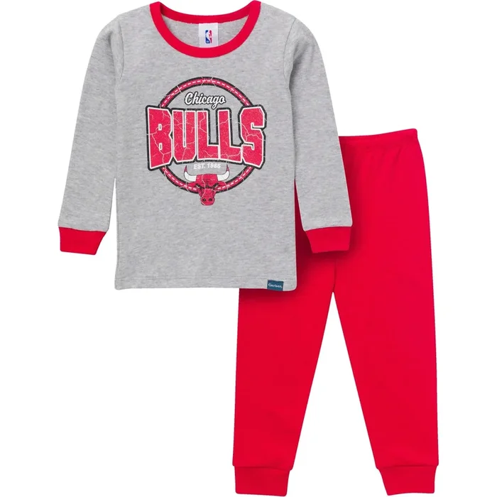 2-Piece Infant & Toddler Neutral Chicago Bulls Snug Fit Pajamas