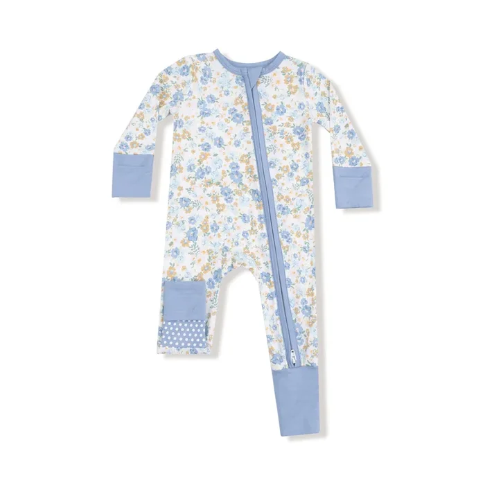 2-Way Zipper Romper | Sweet Rose Calico