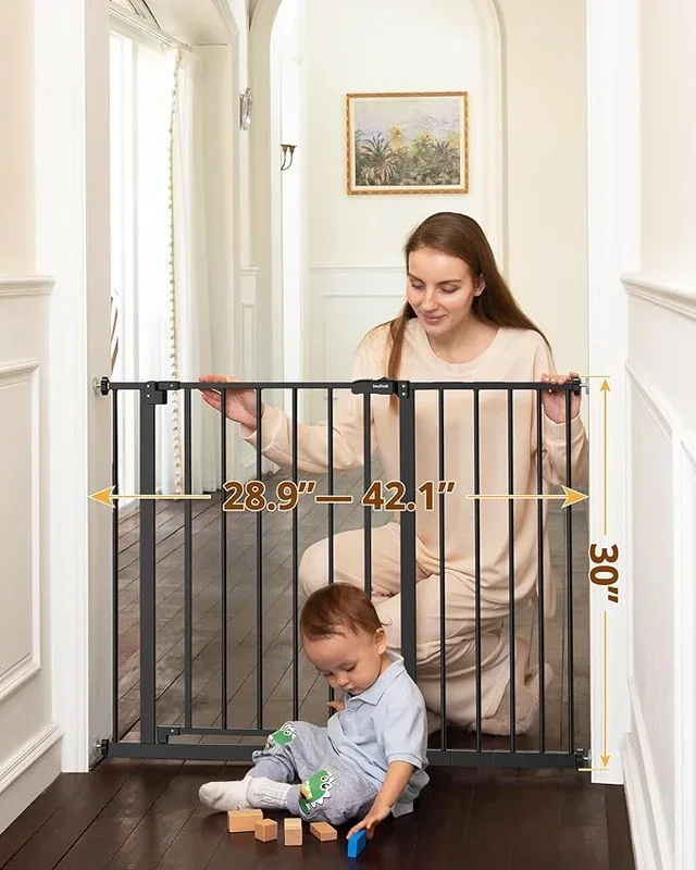 28.9-42.1″ Wide Baby Gate for Stairs