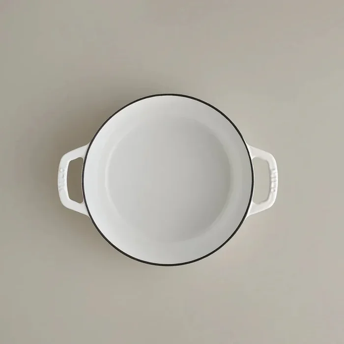 3.5 Quart Mini Dutch Oven – White/Silver