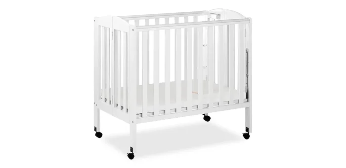 3 in-1 Portable Folding Stationary Side Crib, White