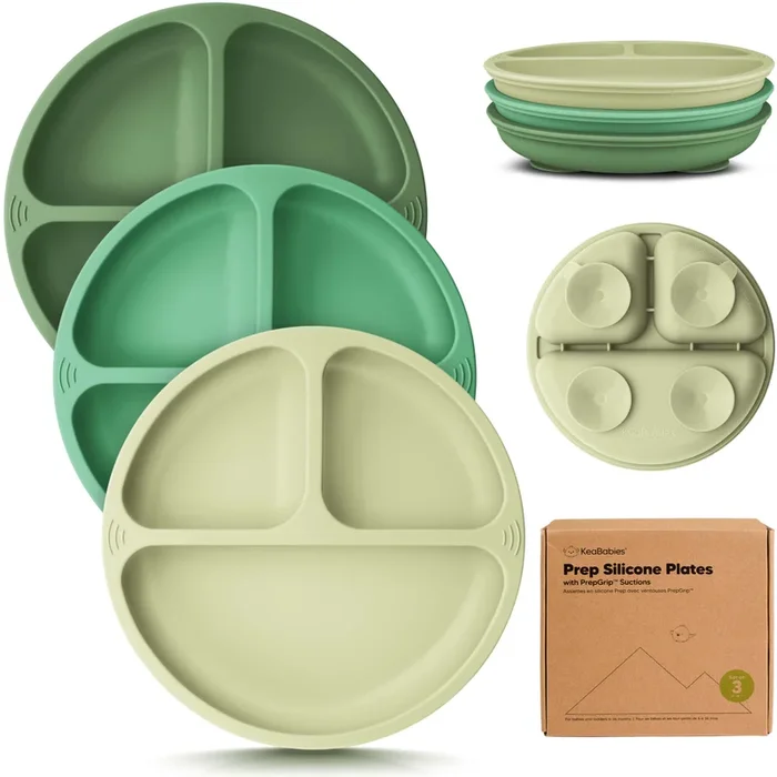 3-Pack Prep Silicone Suction Plates (Forest)