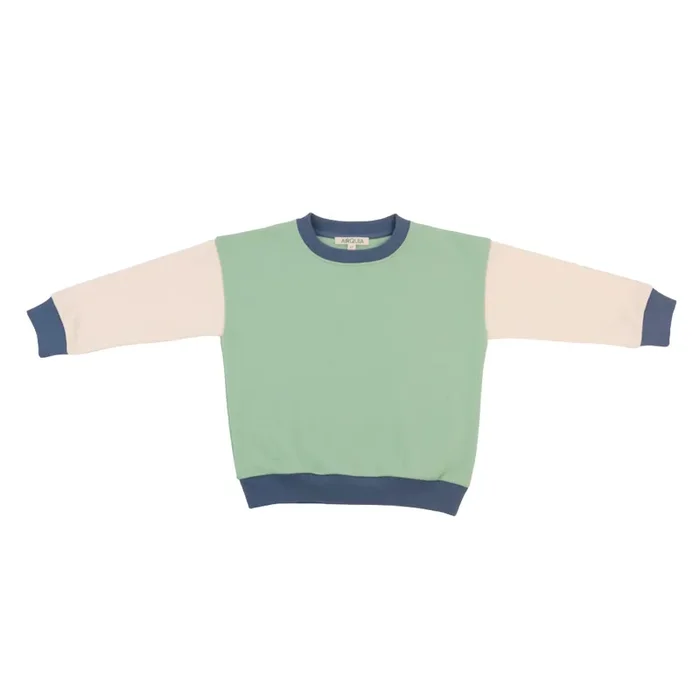 3-tone Sweatshirt In Green Trio