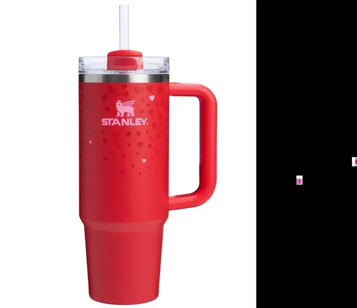 30 oz Stainless Steel H2.0 Flowstate Quencher Tumbler Ruby Hearts