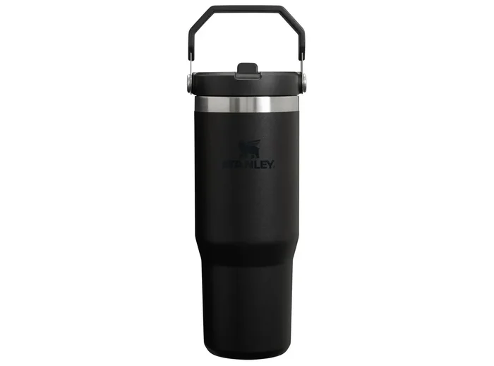 30 oz Stainless Steel Ice Flow Flip Straw Tumbler – Black (See Description)