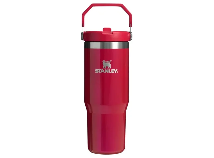 30 oz Stainless Steel IceFlow Flip Straw Tumbler Red Delicious (See Description)