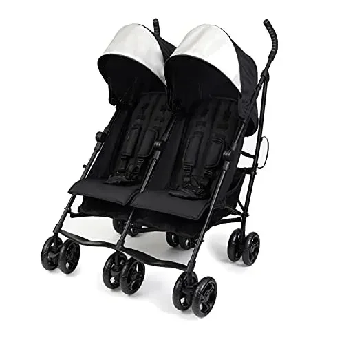 3D Lite Double Convenience Stroller – Black