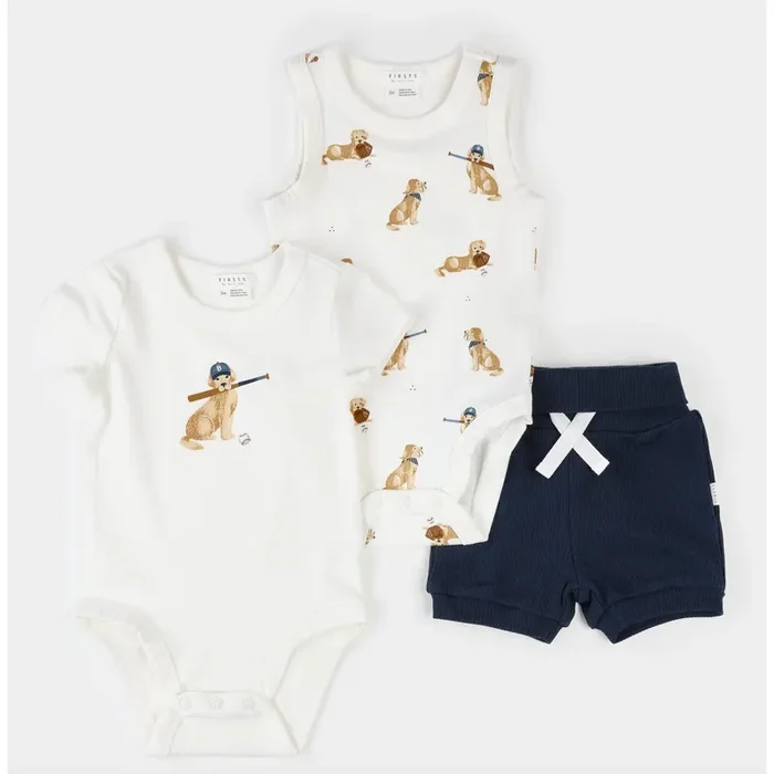 3PC SET: 2 BODYSUITS + SHORTS KNIT