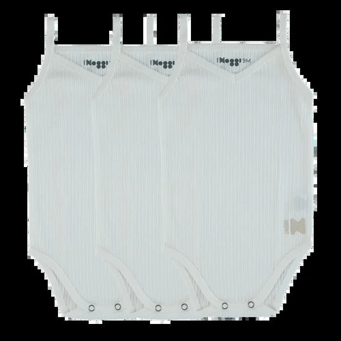 3Pk Ribbed Bodysuits – White Boy