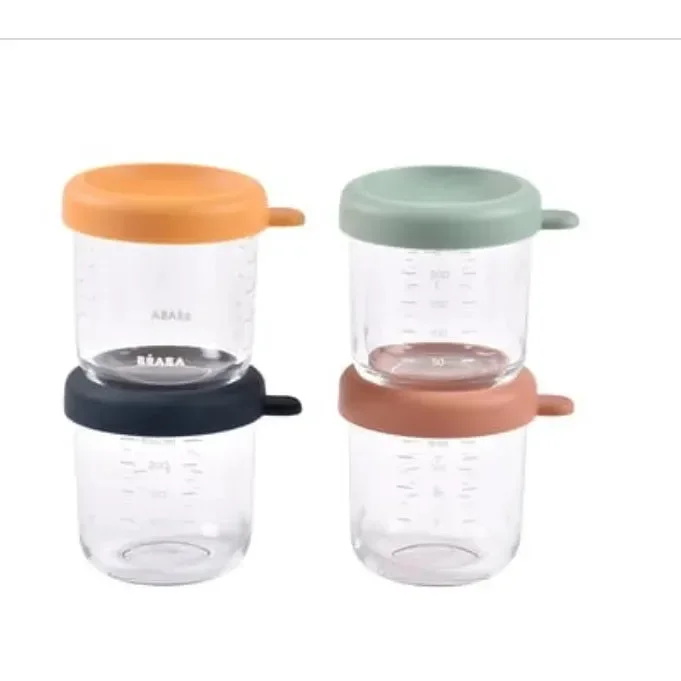 4 Pack Glass Baby Food Jars 250ml/8oz – Sunrise