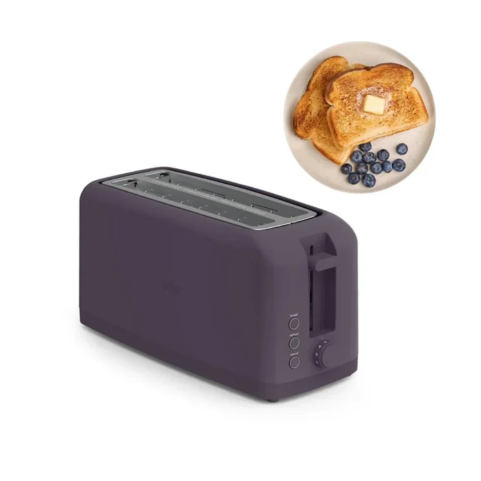 4-Slice Slim Toaster – Plum