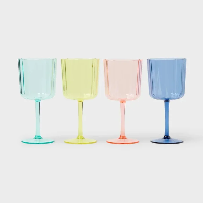 4pk 13oz Stemmed Wine Glasses