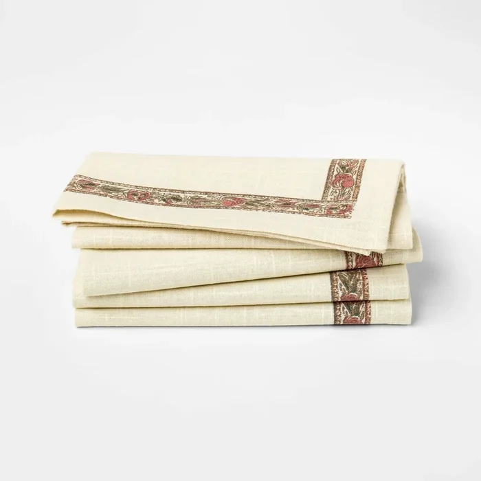 4pk Floral Napkins – Threshold™ designed with Studio McGee