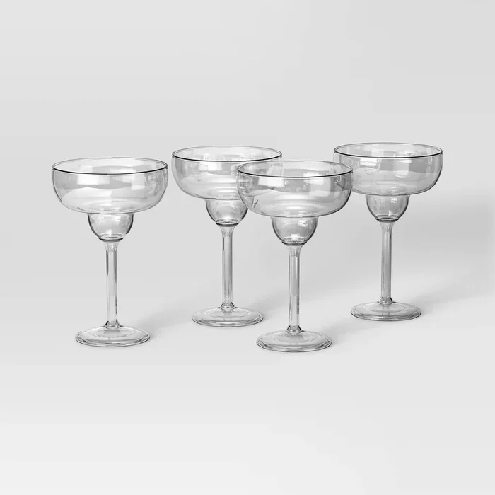 4pk Margarita Cocktail Glass Set – Clear