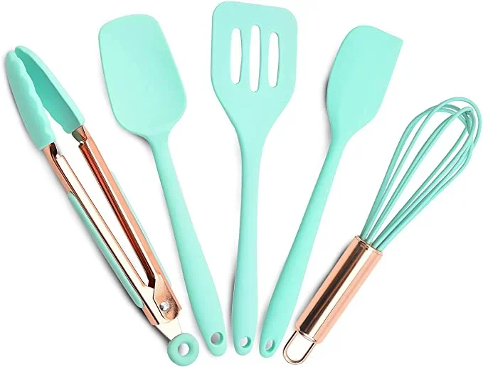 5 Piece Mini Silicone Kitchen Utensils Set