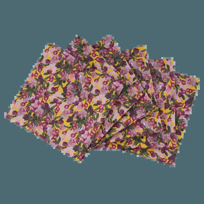 6 Napkins Romance Is Dead Yellow