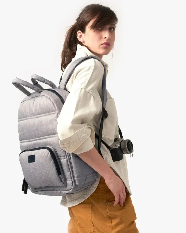 7 A.M. Enfant BK718 Diaper Backpack – Heather Grey