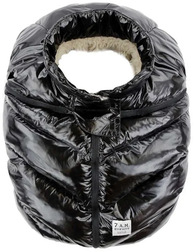 7 A.M. Enfant Cocoon Car Seat Cover – Black Polar