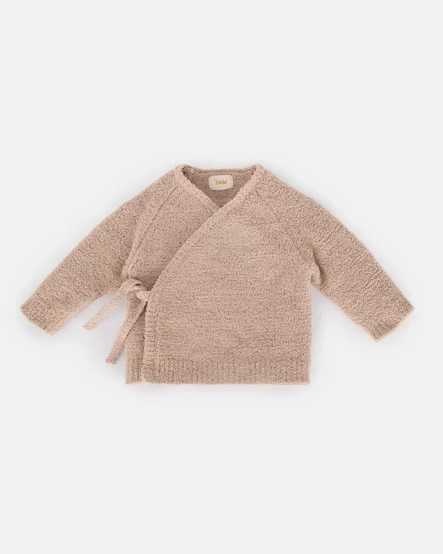 7 A.M. Enfant Fuzzy Wrap Top – Pecan