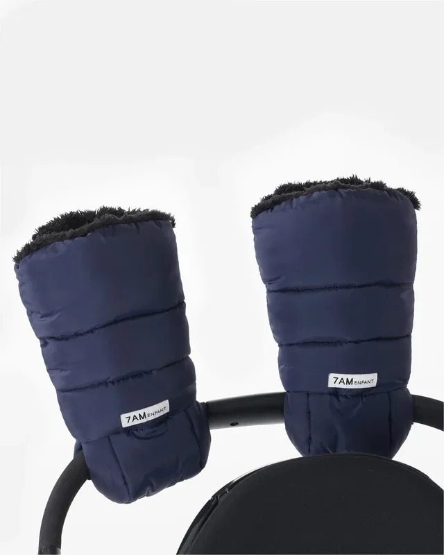 7 A.M. Enfant Warmmuffs – Navy Plush