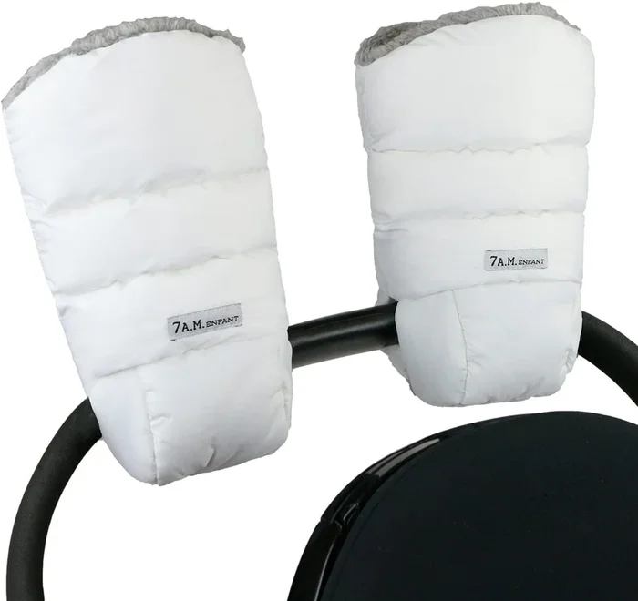 7 A.M. Enfant Warmmuffs – White Plush