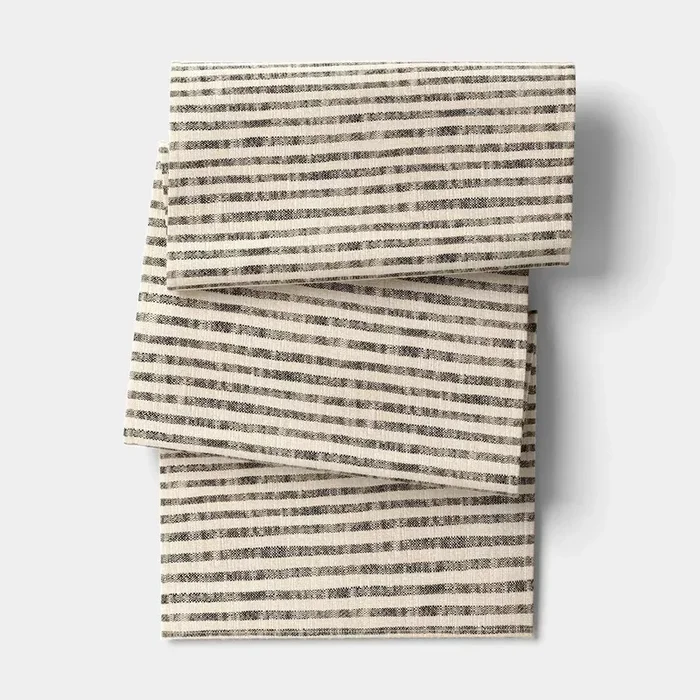 72″ x 14″ Table Runner – Khaki/Black Striped