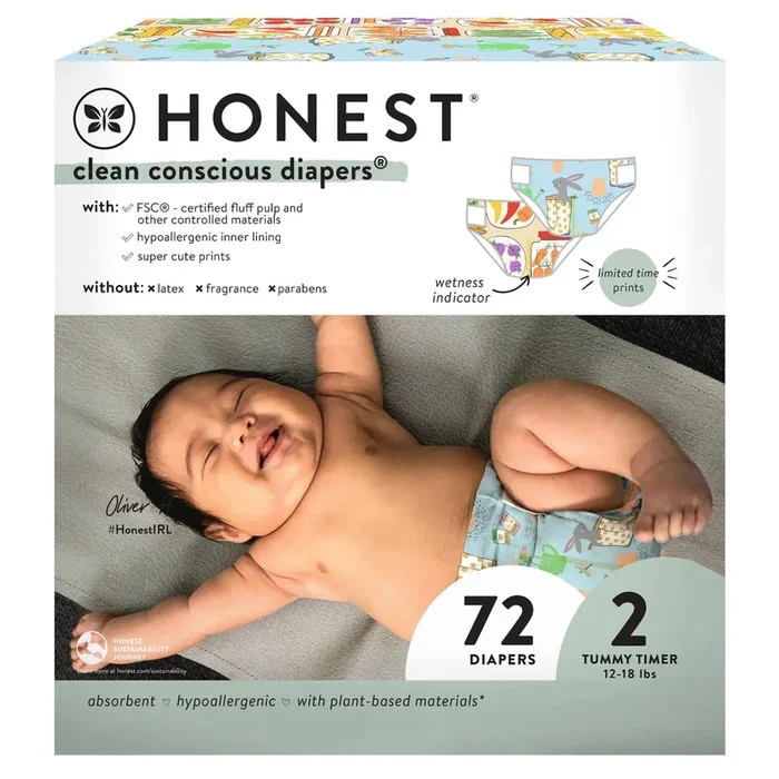 72ct Clean Conscious Disposable Diapers – Size 2