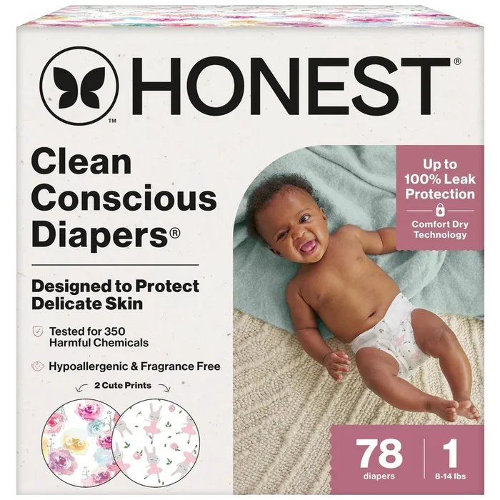 78ct Clean Conscious Disposable Diapers – Size 1