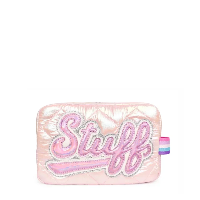 ‘Stuff’ Quilted Metallic Puffer Pouch