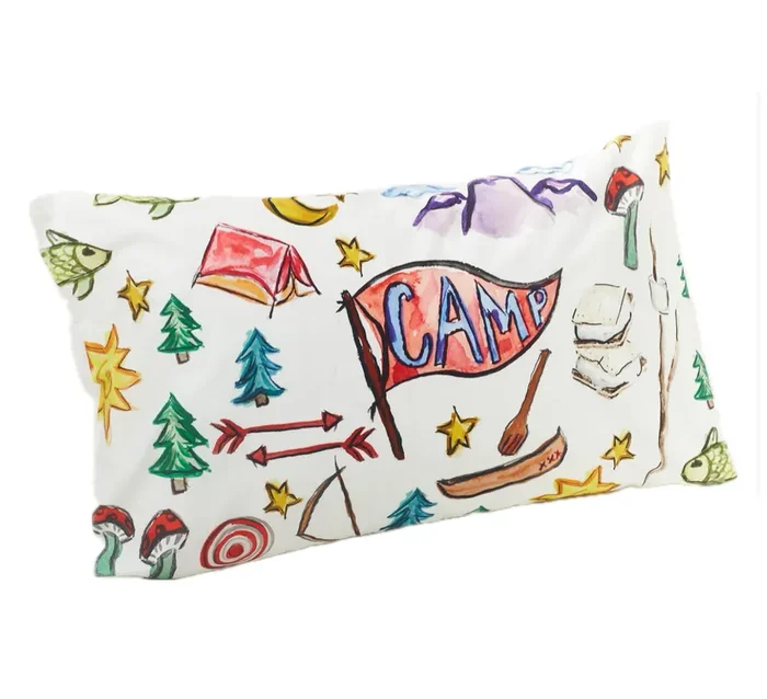 “Happy Camper ” Pillowcase, blue