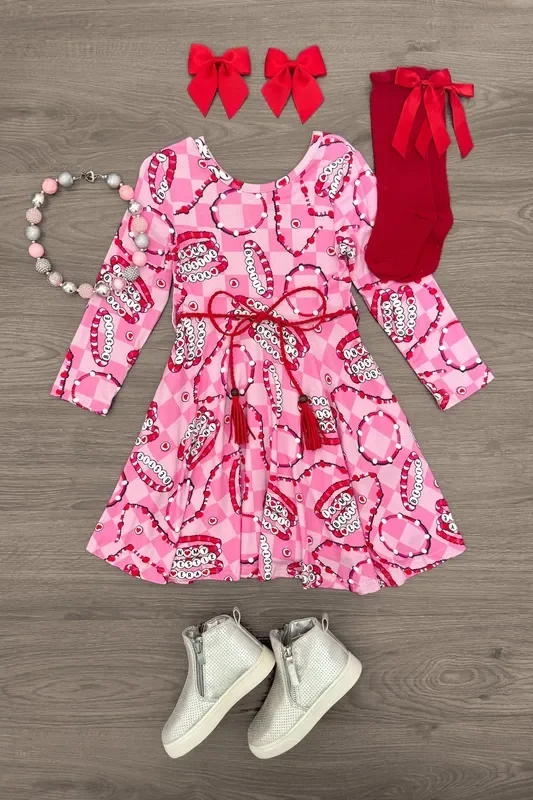 “In My Bestie Era ” Pink Bamboo Bracelet Dress