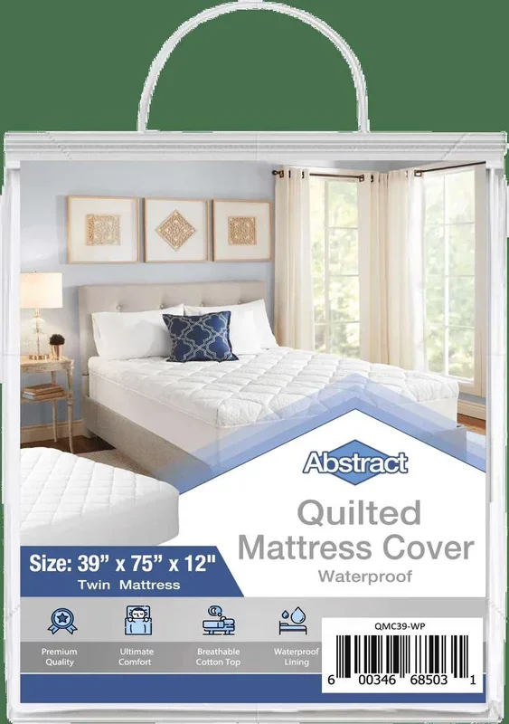 ABSTRACT LUXURY QUILTED MATTRESS COVER WATERPROOF – 39″ X75″ X12″