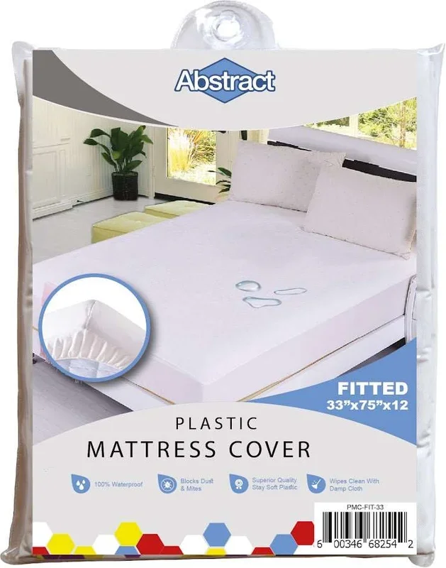 ABSTRACT PLASTIC MATTRESS COVER FITTED 33″ X 75″ X 12″