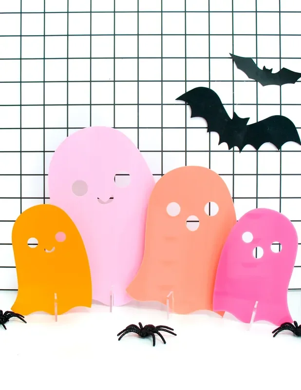Acrylic Ghosts – Pink Coral Set
