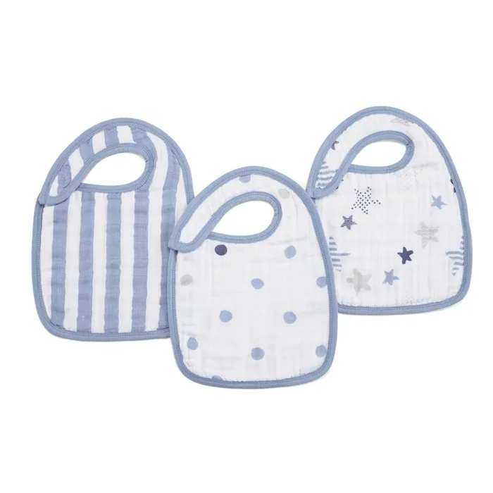 Aden & Anais 3-Pack Classic Snap Bibs – Rock Star